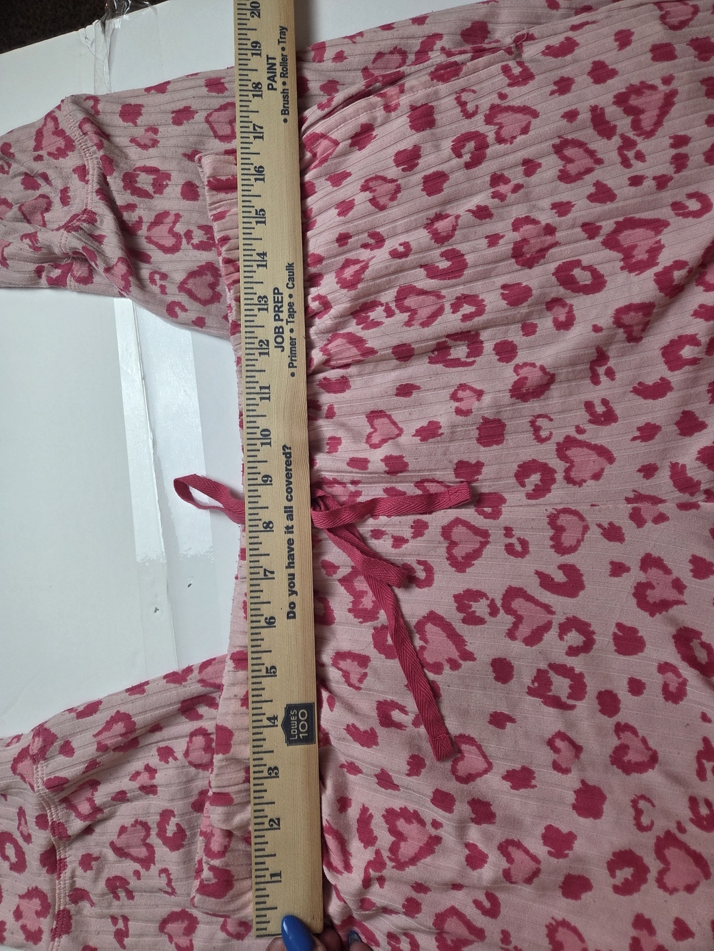 Cozy Pink Heart-Print Long-Sleeve Pajama Top - Picture 10 of 14